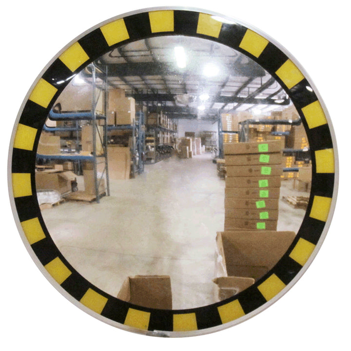 Safety Border Caution Mirror With Stripes Indoor Image