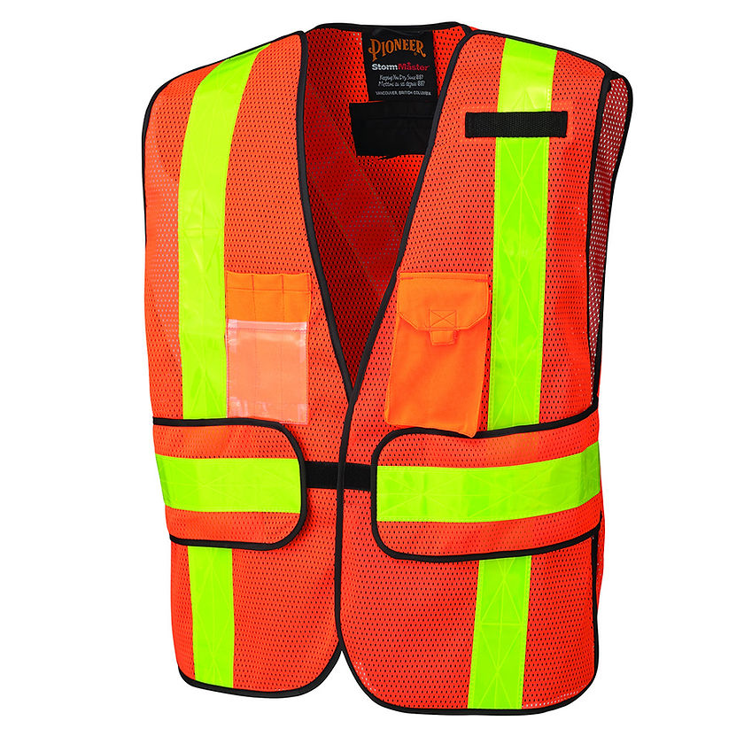All Purpose Mesh Vest Orange Front View Image