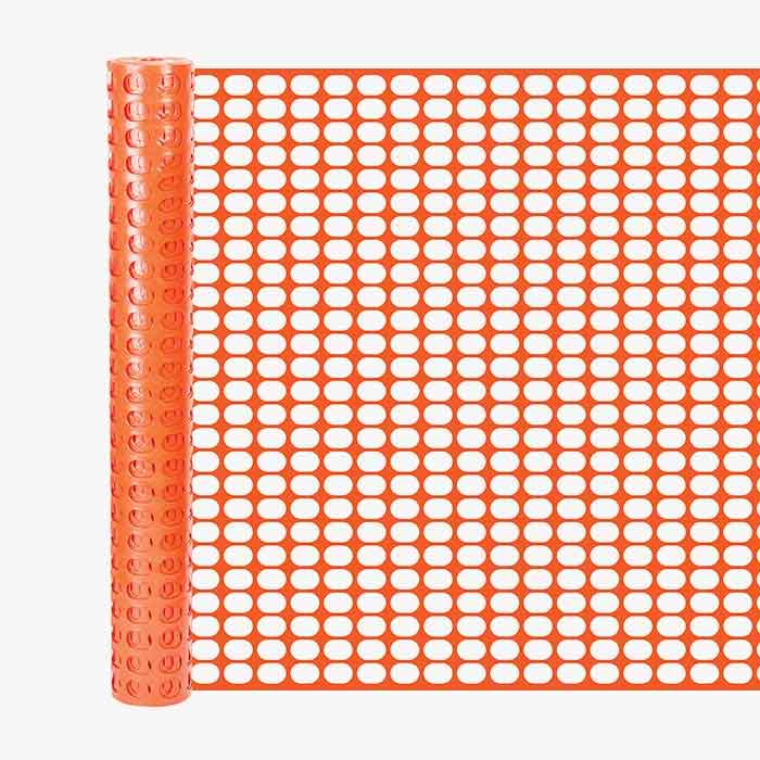 Barrier Safety Fencing Oval Oriented Flat Mesh in Orange Image