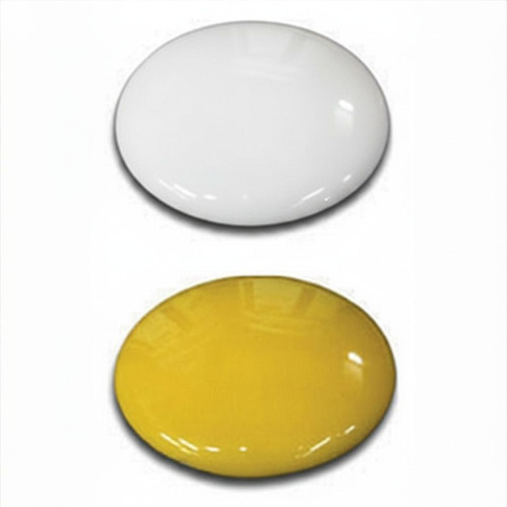 Ceramic Traffic Buttons in White and Yellow With No Reflectors Image