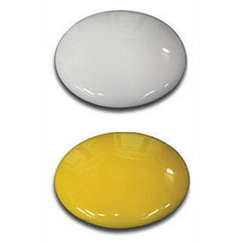 Ceramic Traffic Buttons in White and Yellow With No Reflectors Image