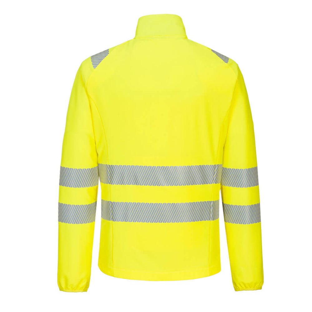 DX4™ Hi-Vis Lightweight Mid Layer Jacket - Class 2 Yellow Back View Image