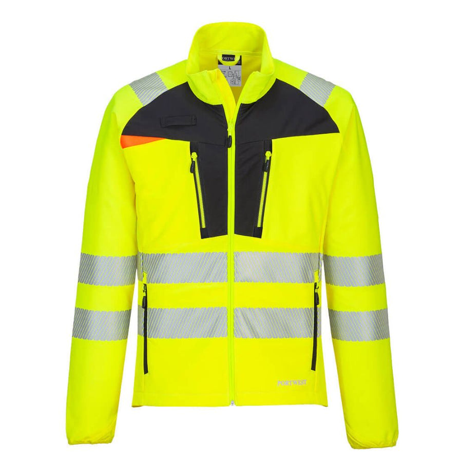 DX4™ Hi-Vis Lightweight Mid Layer Jacket - Class 2 Yellow Front View Image