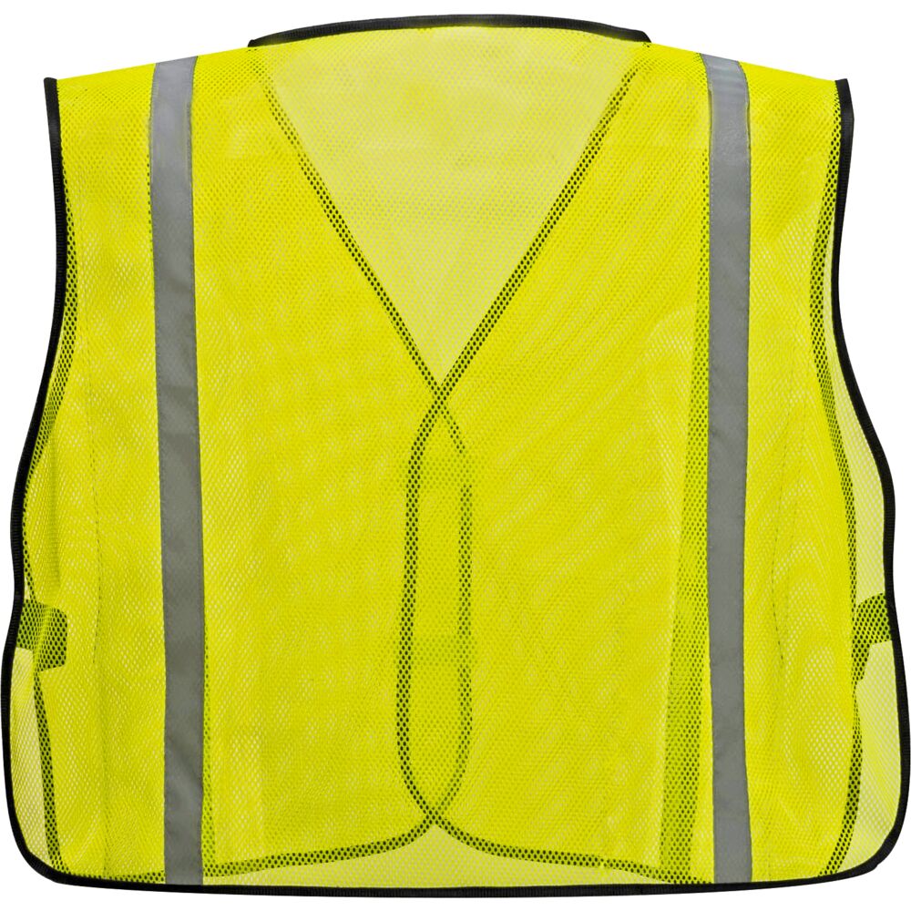 Economy Mesh Vest One Size Yellow - Non-ANSI Back View Image