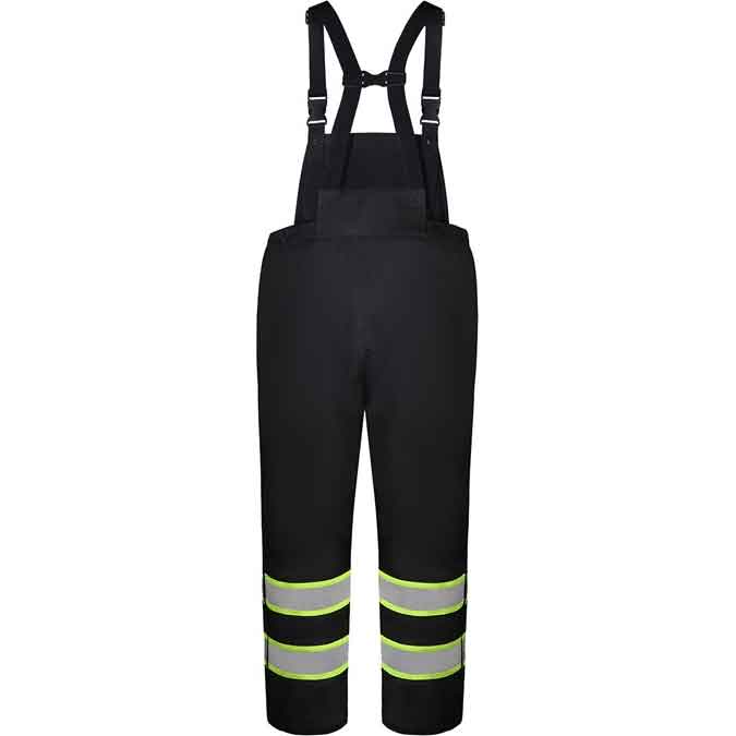 FR Waterproof Flame Resistant Insulated Pants in Black Back Views Image