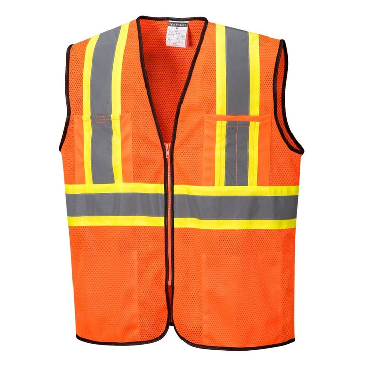Frisco Hi-Vis Mesh Executive Vest Orange Front View Image