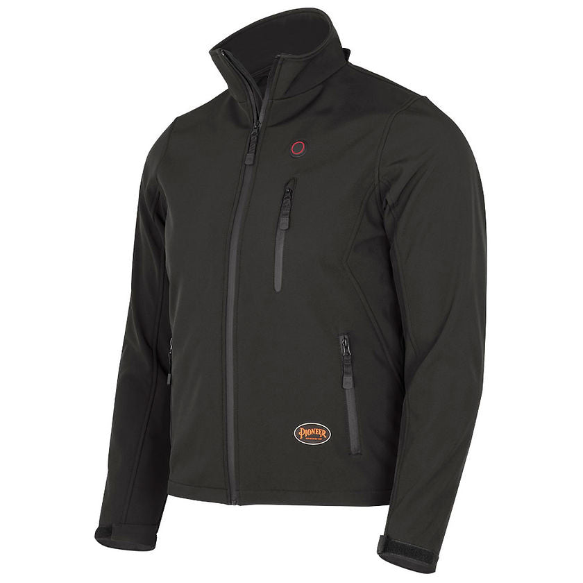 Heated Softshell Jacket Black Front View Image