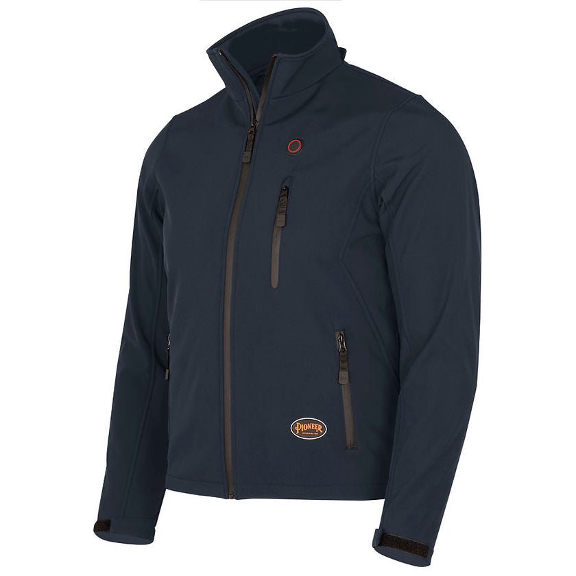 Heated Softshell Jacket Navy Front View Image