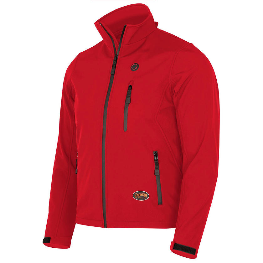 Heated Softshell Jacket Red Front View Image