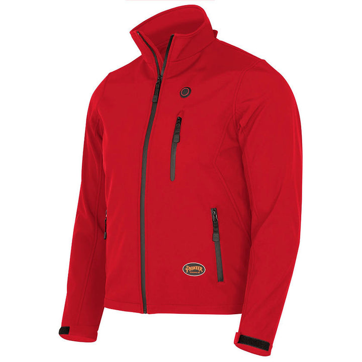 Heated Softshell Jacket Red Front View Image