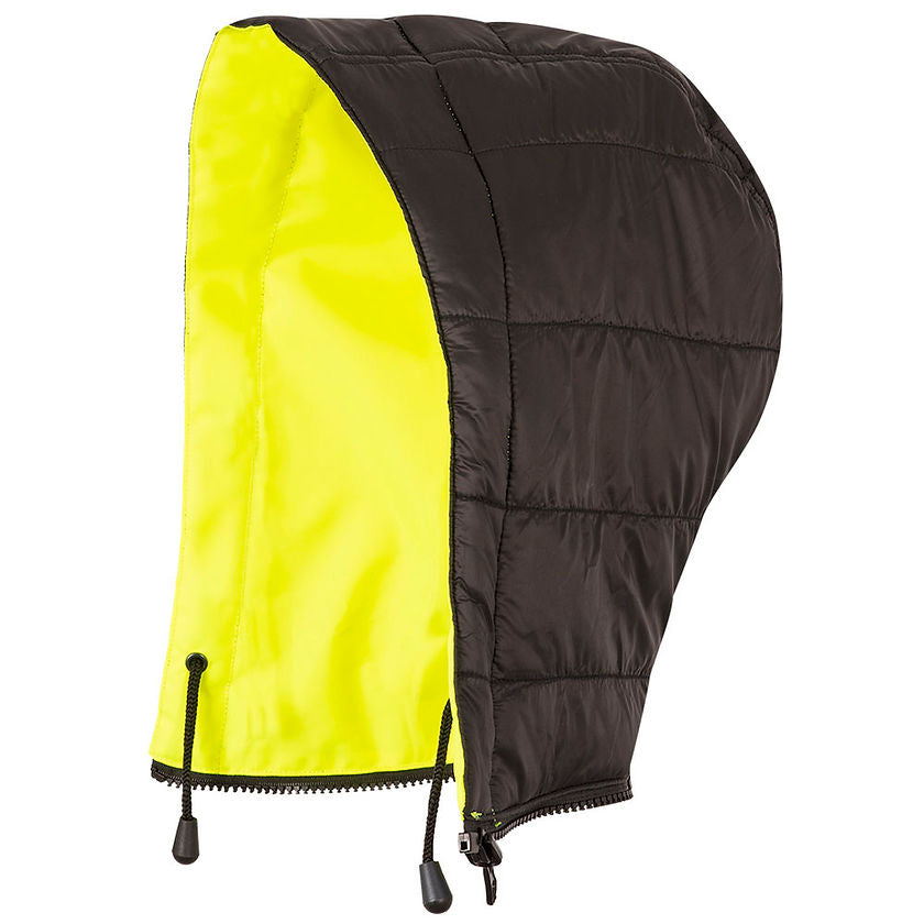 Hi-Vis Reversible Safety Jacket Hood Black Secondary Image