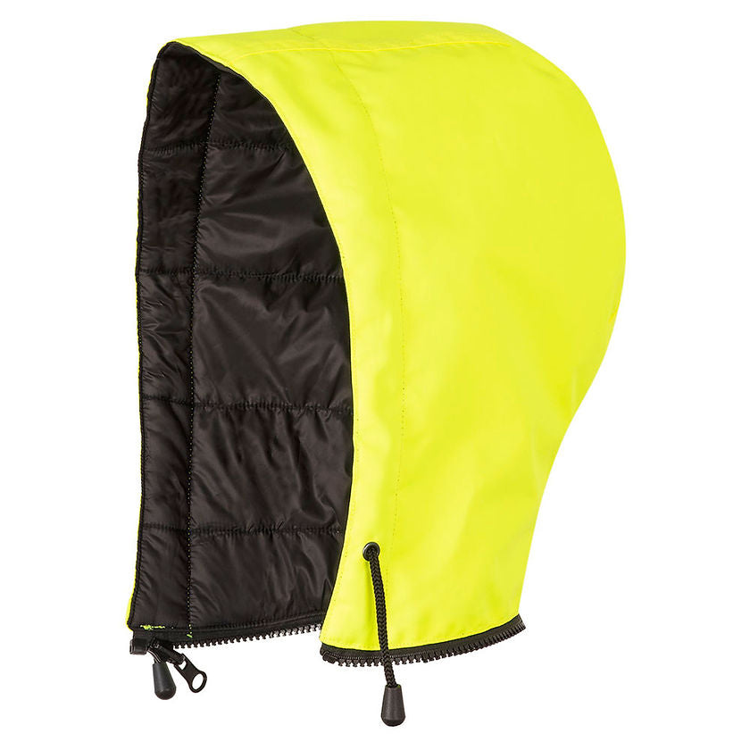 Hi-Vis Reversible Safety Jacket Hood Yellow Secondary Image