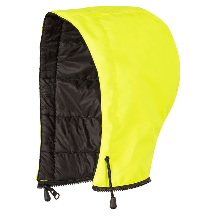 Hi-Vis Reversible Safety Jacket Hood Yellow Secondary Image