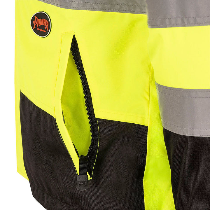 Hi-Vis Reversible Safety Jacket Yellow Bottom Pocket Detail Secondary Image
