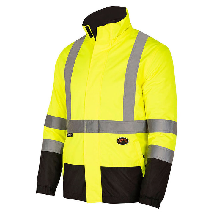 Hi-Vis Reversible Safety Jacket Yellow Front View Image Main