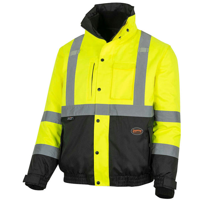 Hi-Vis Waterproof 5 in 1 Jacket Yellow Front View Secondary Image