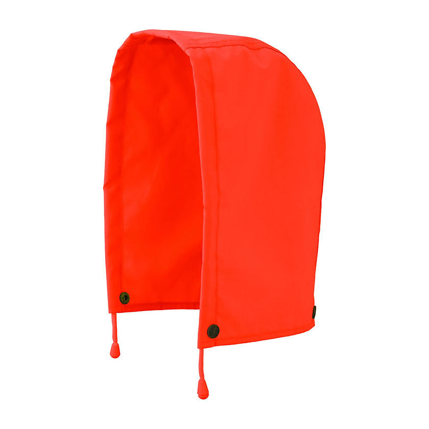 Hood For Safety Rain Jacket 300d Ripstop Orange Front View Image