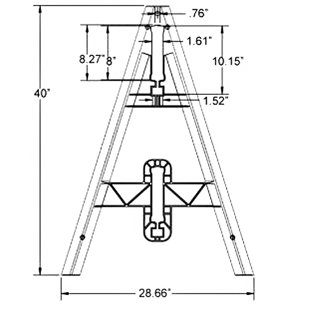 Omni A-Frame Barricade Leg Diagram Image