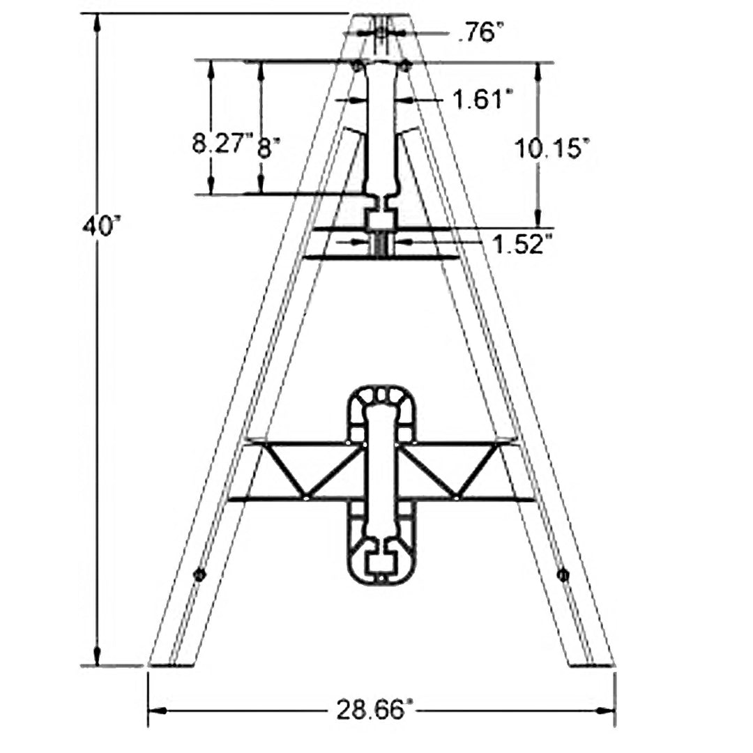 Omni A-Frame Barricade Leg Diagram Image