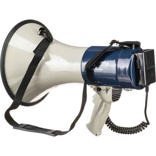 Power Megaphone with Hand Held Microphone Side View Image