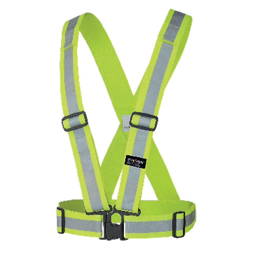 Reflective Safety Sash Tear Away Yellow Green Image