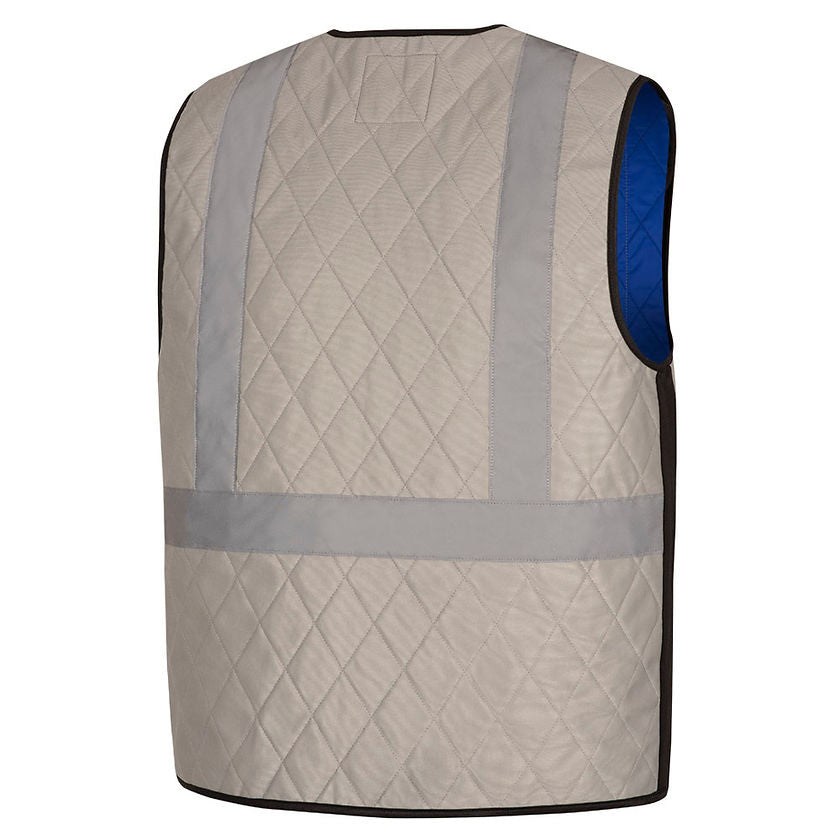 Thermostat Cooling Safety Vest Grey Back View Image