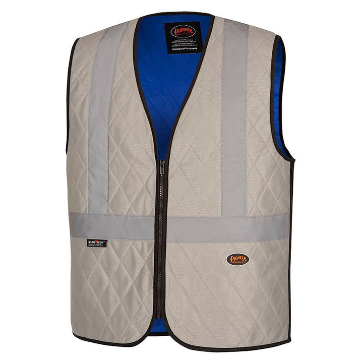 Thermostat Cooling Safety Vest Grey Front View Image