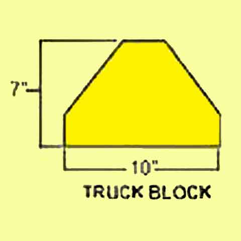 Truck Parking Stop Block Dimensions Illustration