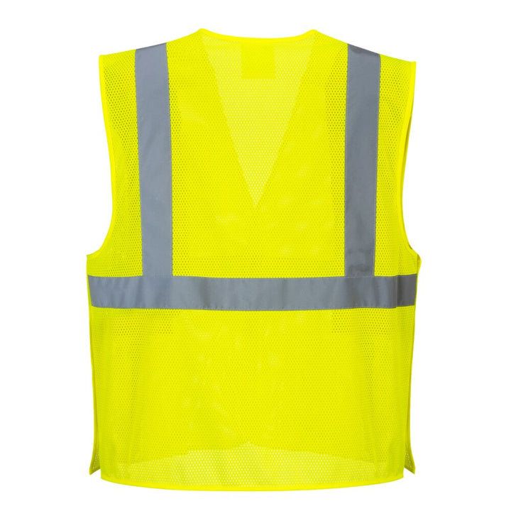 Vest-Port™ Economy Hi-Vis Breakaway Vest - Class 2 in Hi-Vis Yellow Back View Image