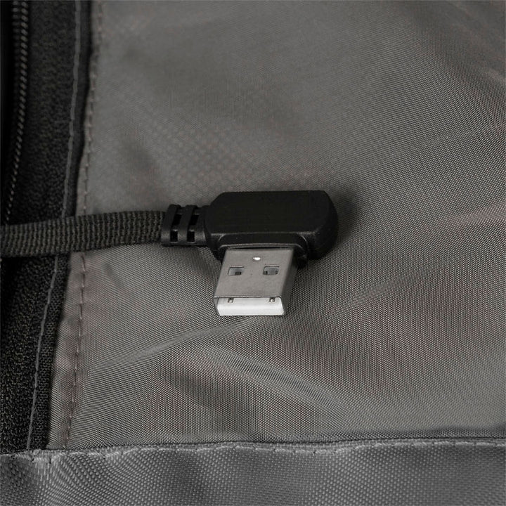 Waterproof Heated Bomber Jacket in Black USB Connector  Image