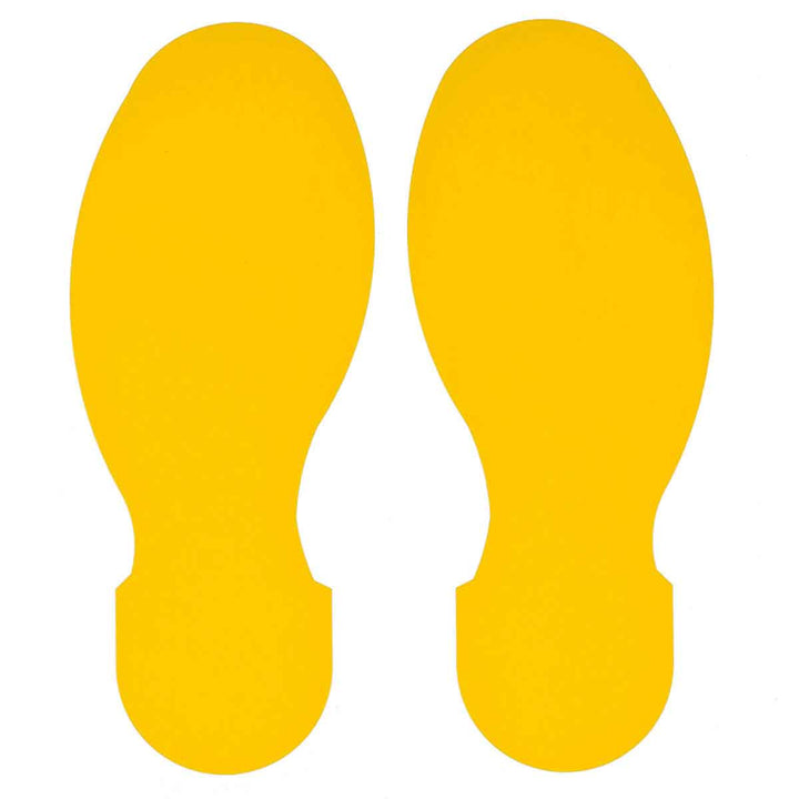 ToughStripe® Footprints Permanent Adhesive Yellow Left and Right Detail Image