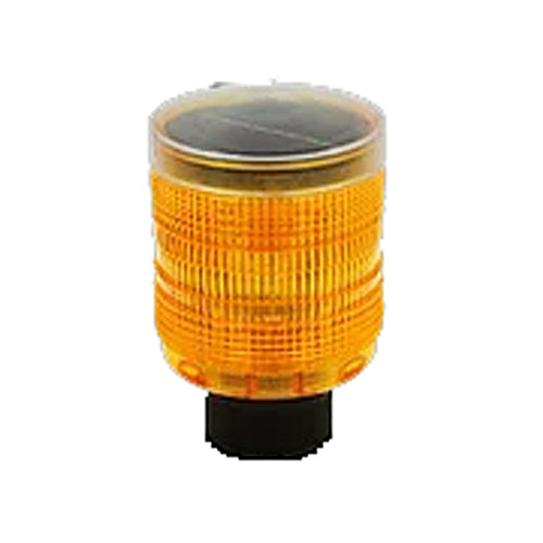 360 Degree Solar Powered Hazard Barricade Screw/Threaded Base Type D Amber Lens Image