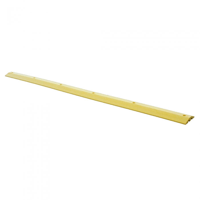 Standard Plastic Speed Bump with Channels in Yellow Twelve  Foot Long with Six Holes Image