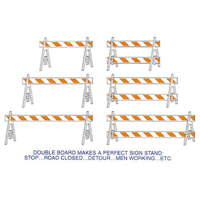 A-Frame Barricade Options One or Two I-Beams Image