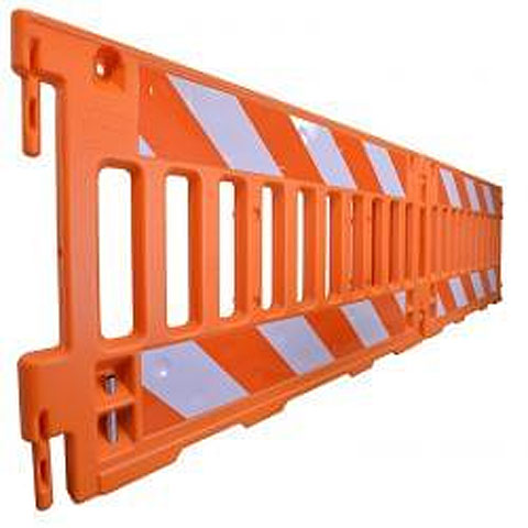 ADA Wall Section in Orange Made of Two Linked Sections Image