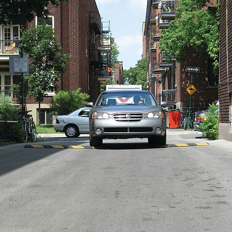 Alley Speed Bump in Yellow and Black In Use Image