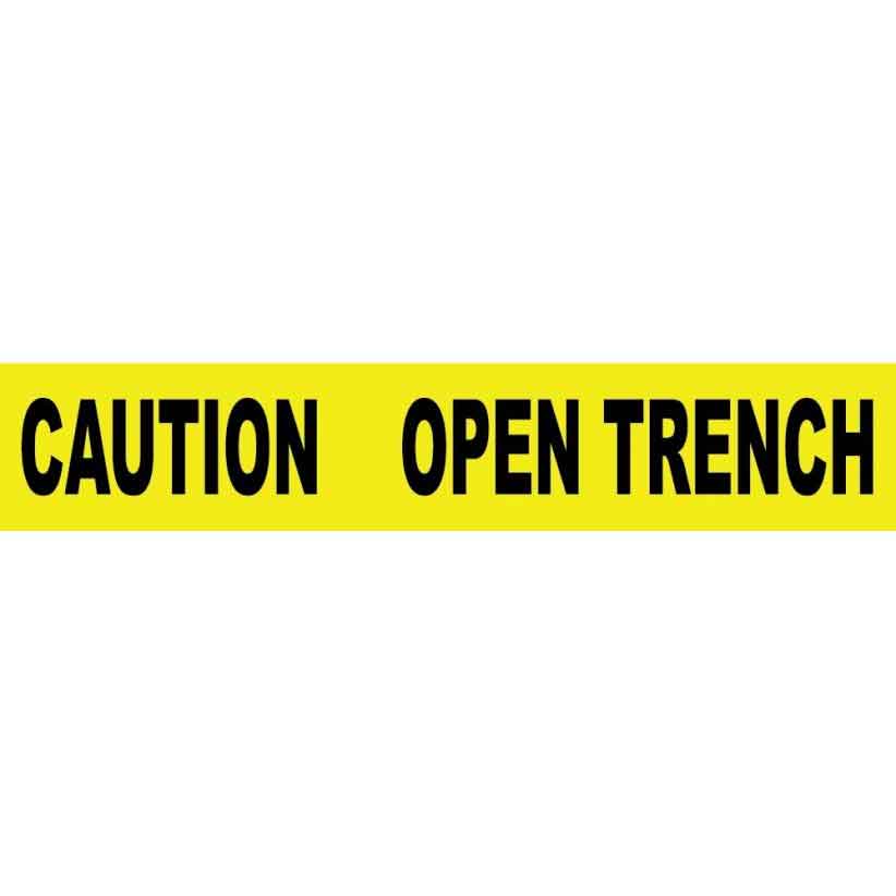 Caution Open Trench Yellow Barricade Tape with Printed Legends Detail Image