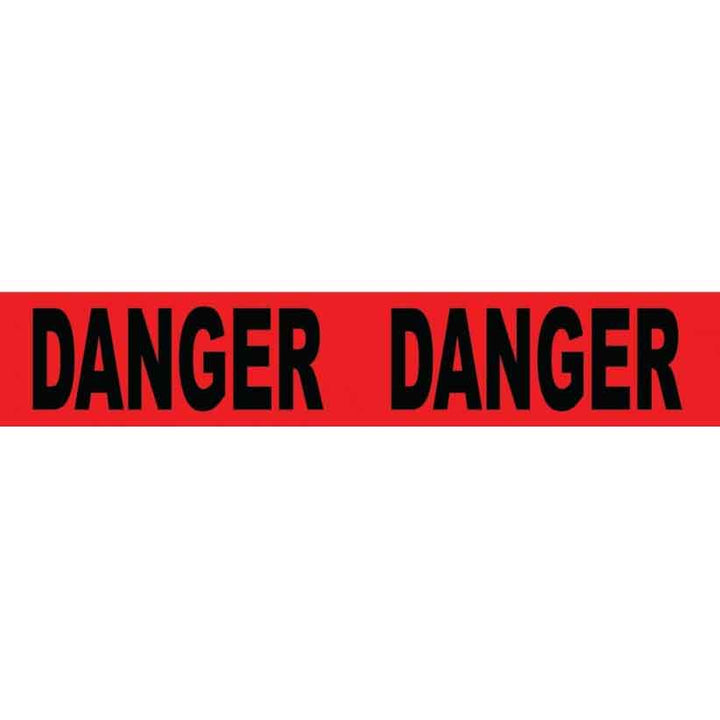 Danger Danger Red Barricade Tape with Printed Legends Detail Image