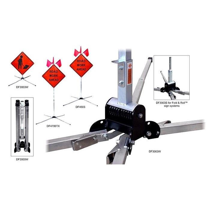 Foldover Sign Rider Fold & Roll™ Roll-Up Sign System – Mission Ready Safety