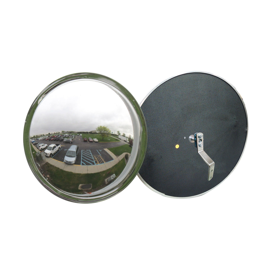 Domevex Wide View Convex Mirror Outdoor Plastic Back With Z Bracket Image