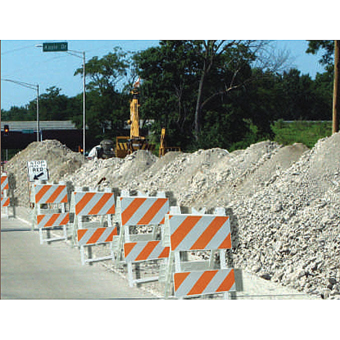 Econocade Type II Barricade in Use Road Construction Zone image