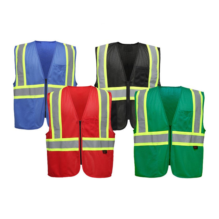 Enhanced Visibility Multi-Color Vests Front Views Image