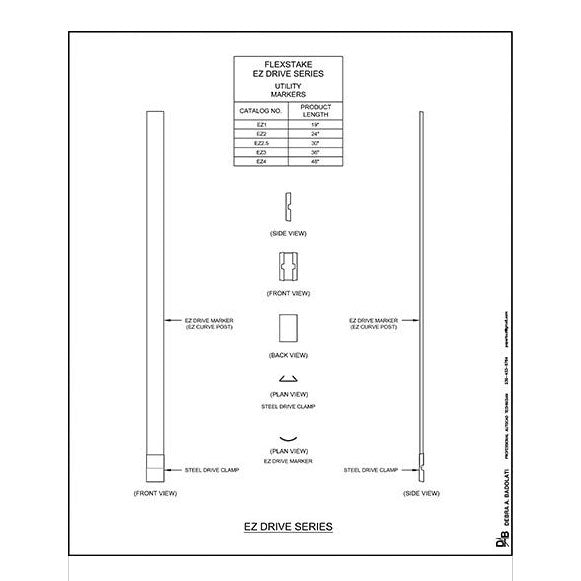 Flexstake FH 800 Series American Fire Hydrant Marker Specification Sheet Image