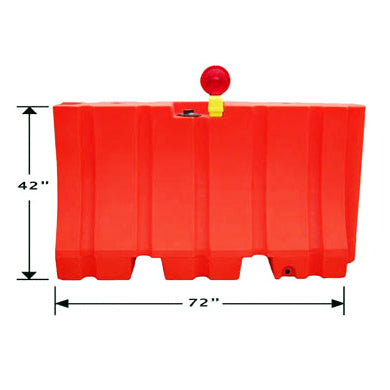 Heavy Duty Safety Barricade Wedge with Optional Light Orange Image