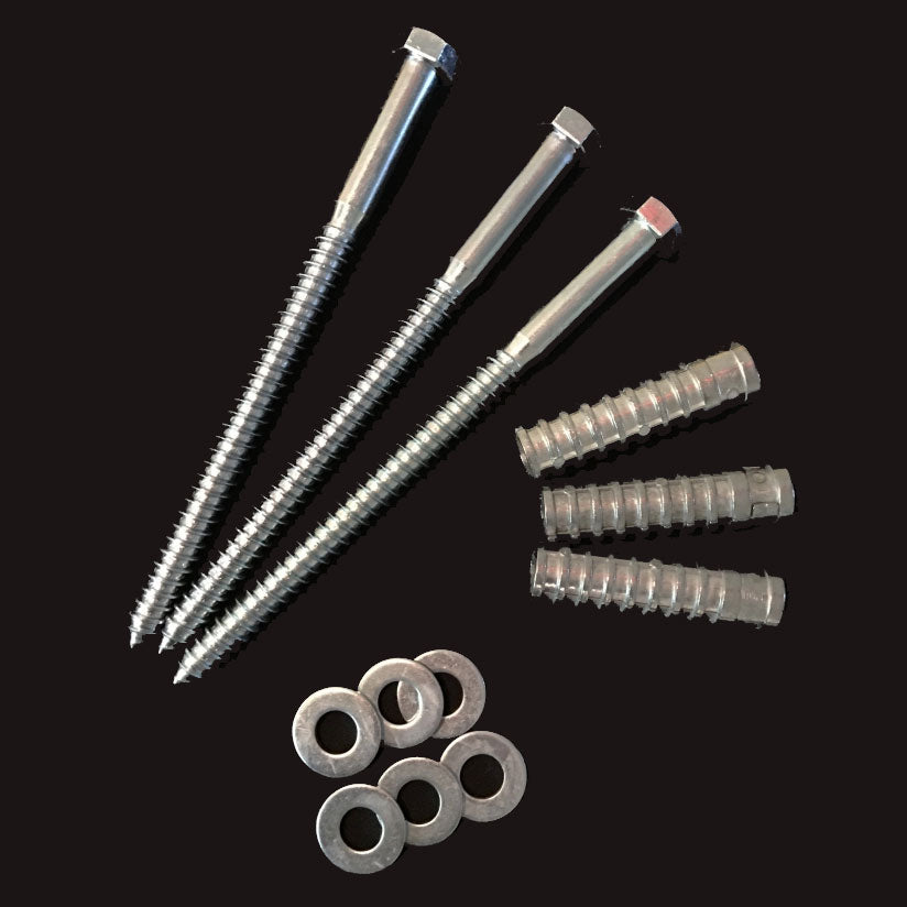 Lag Bolt Kit for Parking Blocks with 1/2 in. dia x 8 in. (L) Lag Bolt, Shield and Two Washers per Kit Image