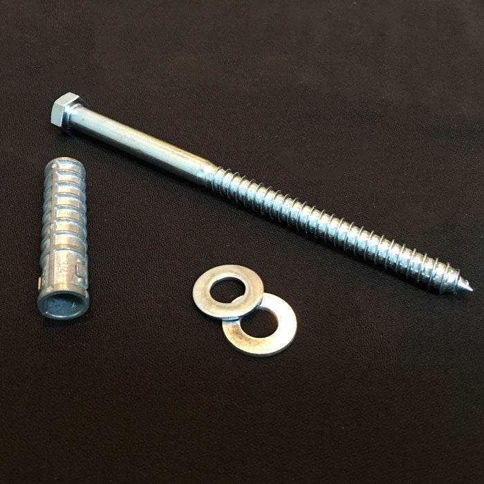 Lag Bolt Kit for Parking Blocks with 1/2 in. dia x 8 in. (L) Lag Bolt- Shield and two Washers Per Kit Image