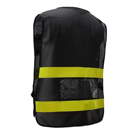 Mulit-Purpose Utility Vests Non-ANSI in Black Back View Image