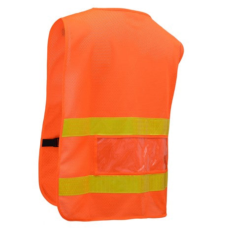 Mulit-Purpose Utility Vests Non-ANSI in Orange Back View Image