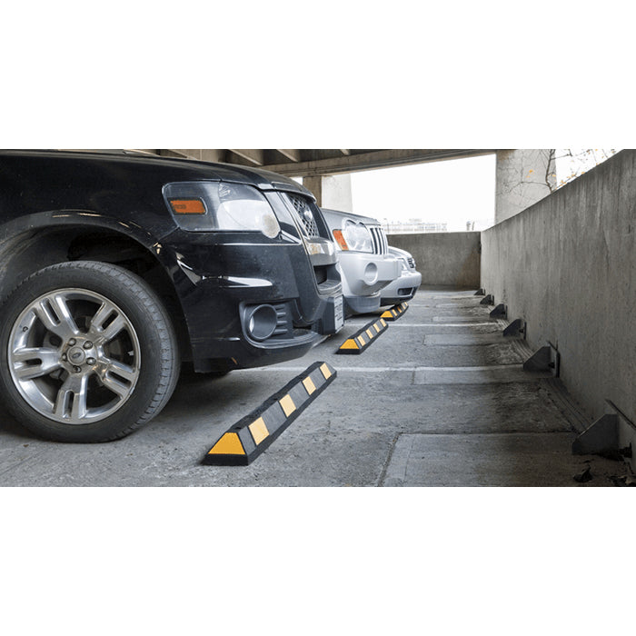 Park It Rubber Parking Stops Indoor Parking Garage In Use Image