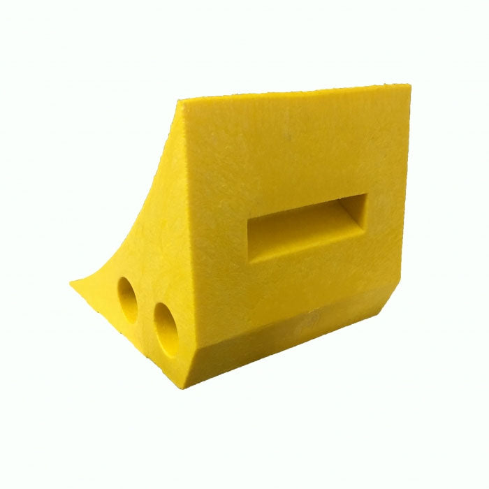 Parking Wheel Chock in Yellow Back View  Image